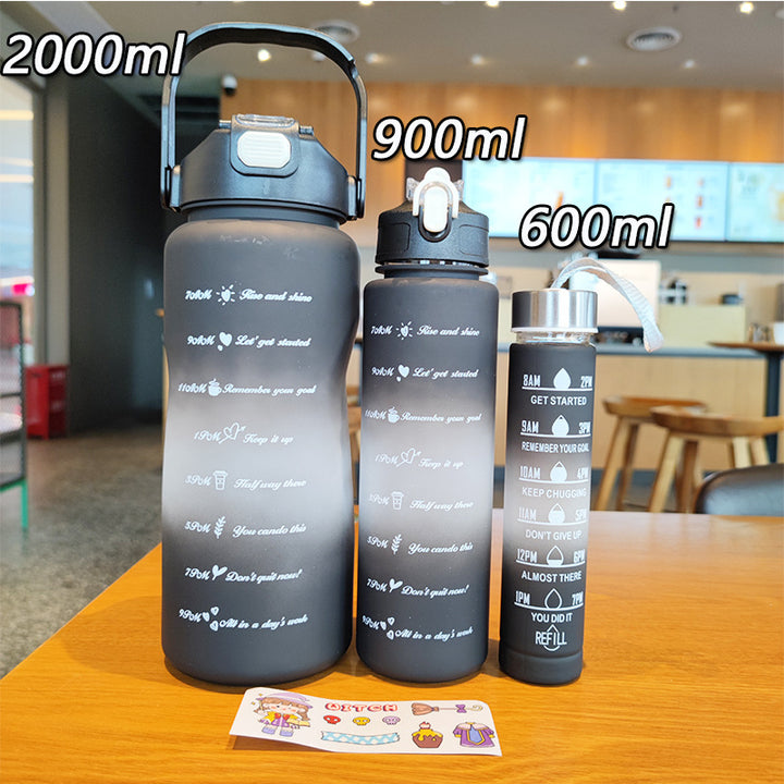 Women's ergonomic water bottle with motivational markings Kalsten