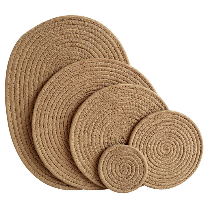 Ladies round placemats made of high-quality natural material Kalsten