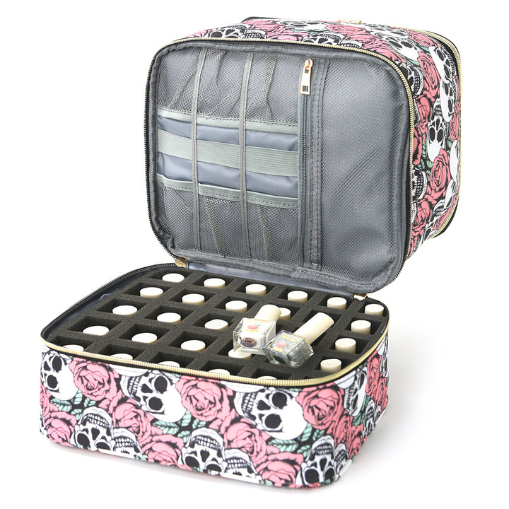 Cosmetic storage bag with two separate compartments Kalsten
