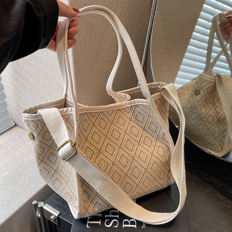 Geometric Patterned Tote Bag