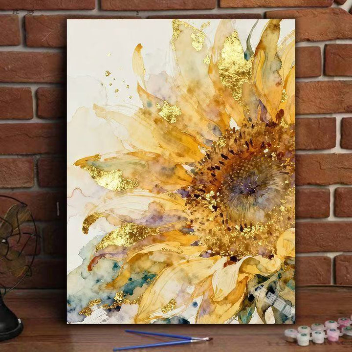 Elegant Sunflower Watercolor Canvas Art Kalsten