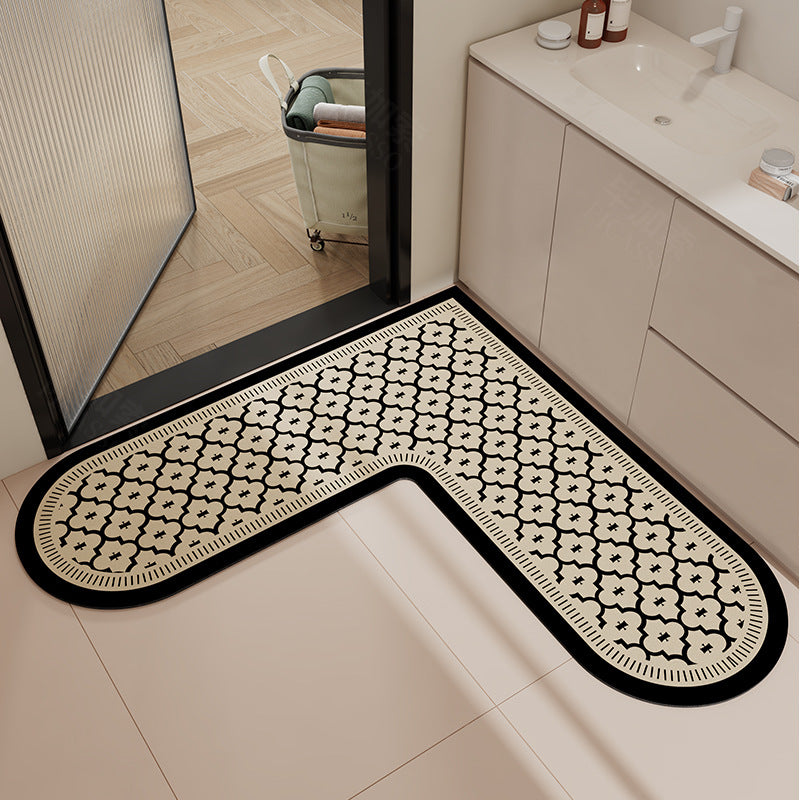 L-Shaped Non-Slip Bathroom Mat Kalsten
