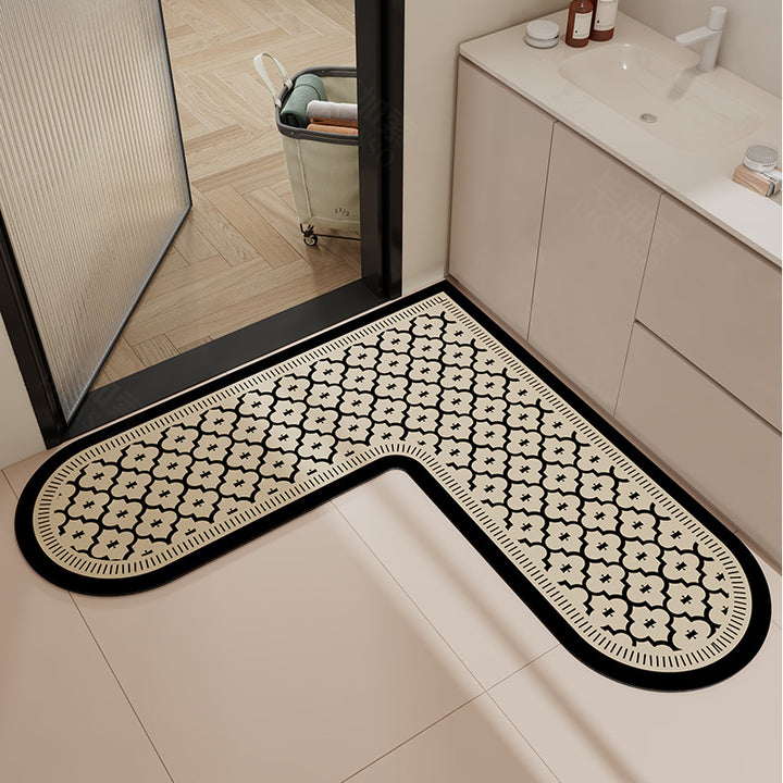 L-Shaped Non-Slip Bathroom Mat Kalsten