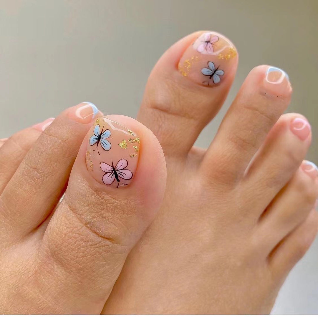 Artistic Toenail Design with Divine Butterfly Design Kalsten