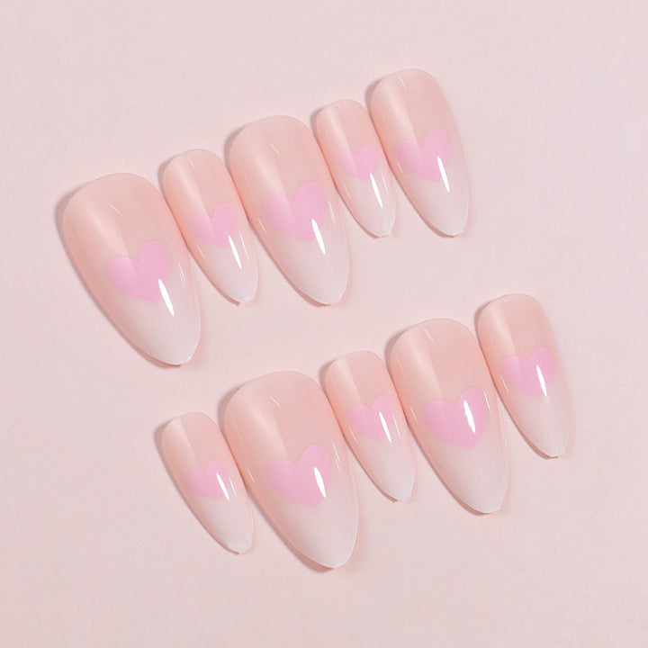 Heart-Accent Press-On Nail Set Kalsten