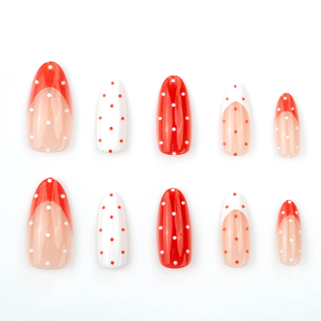 Creative nail art set with playful polka dot design Kalsten