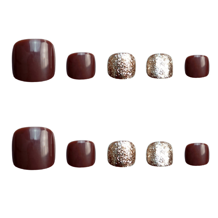 Glamorous Press-On Toenail Art Set Kalsten