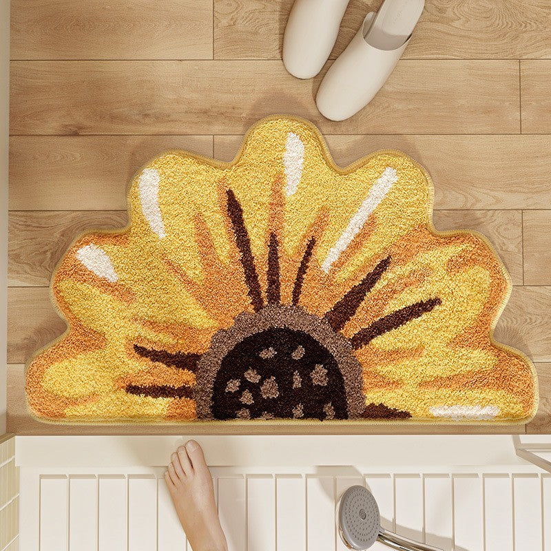 Floral Design Bath Mat Kalsten
