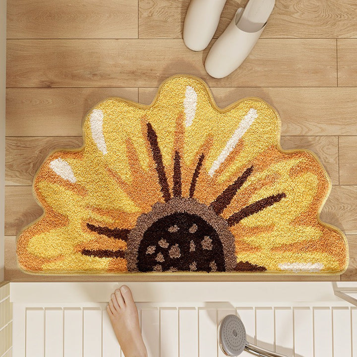 Floral Design Bath Mat Kalsten