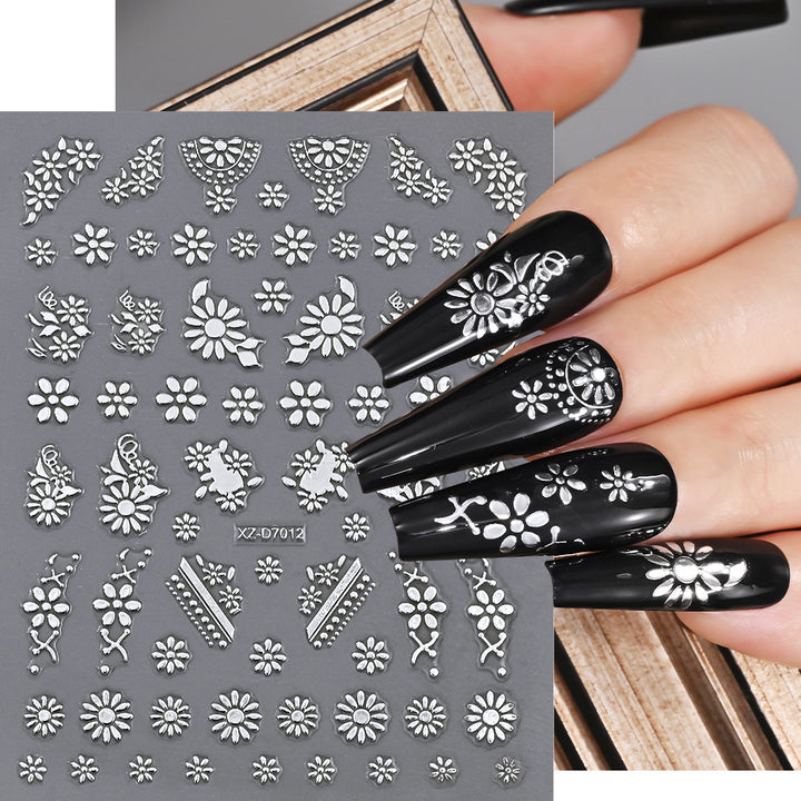 Floral Decorative Nail Art Stickers