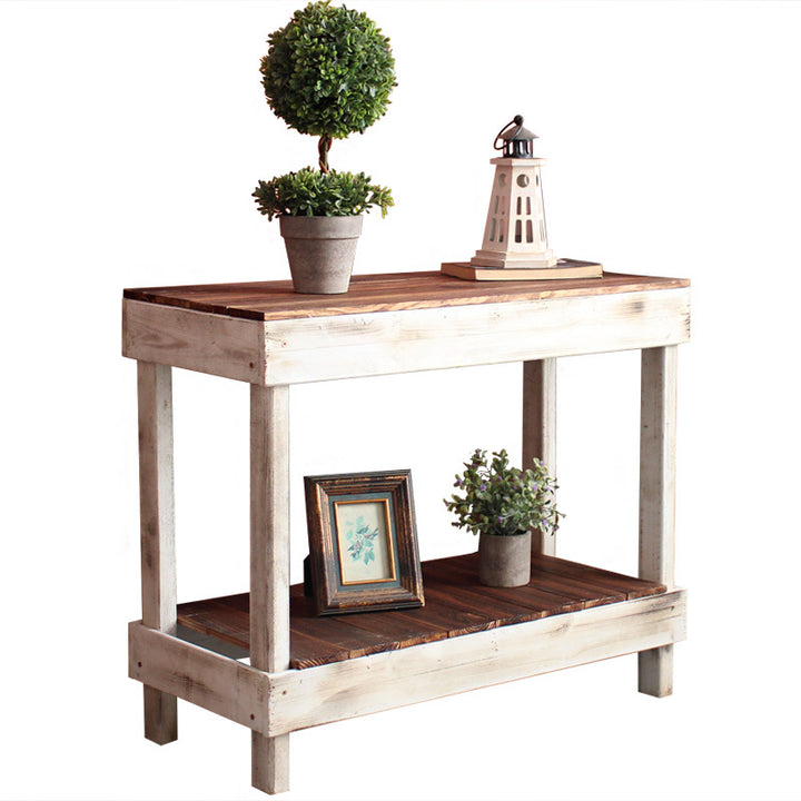 Handmade side table made of solid wood Kalsten