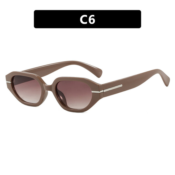 Women's stylish geometric sunglasses with mirrored lenses and unique frame Kalsten