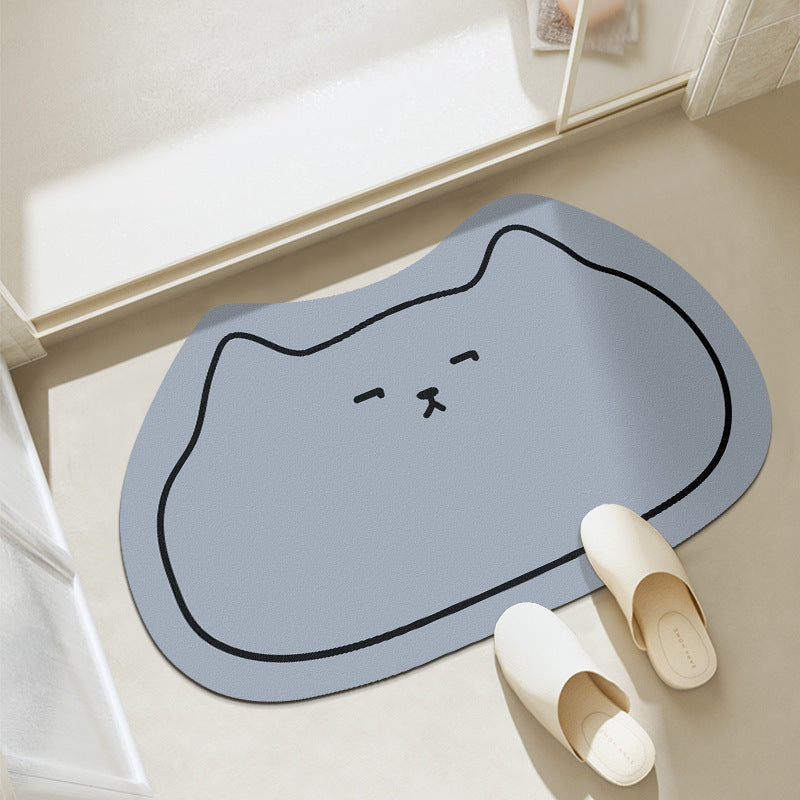 Cat-Shaped Bath Mat