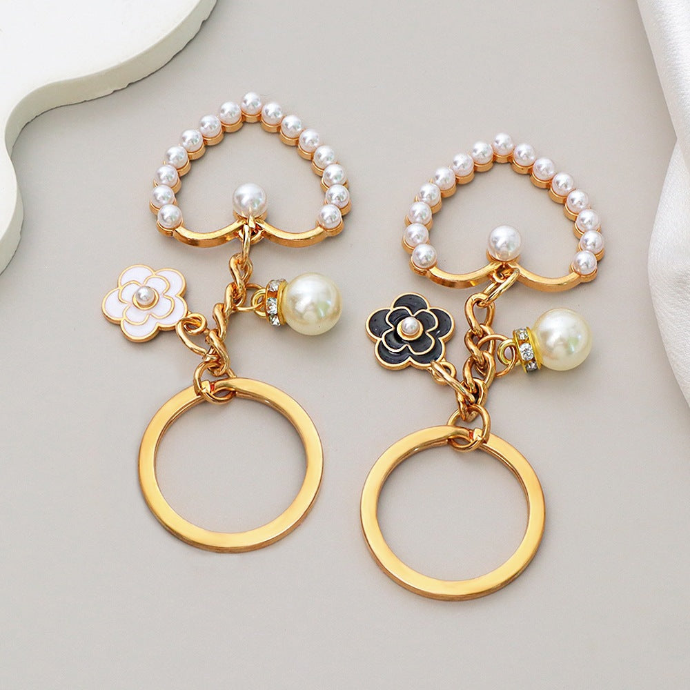 Keychain with heart and flower motif Kalsten
