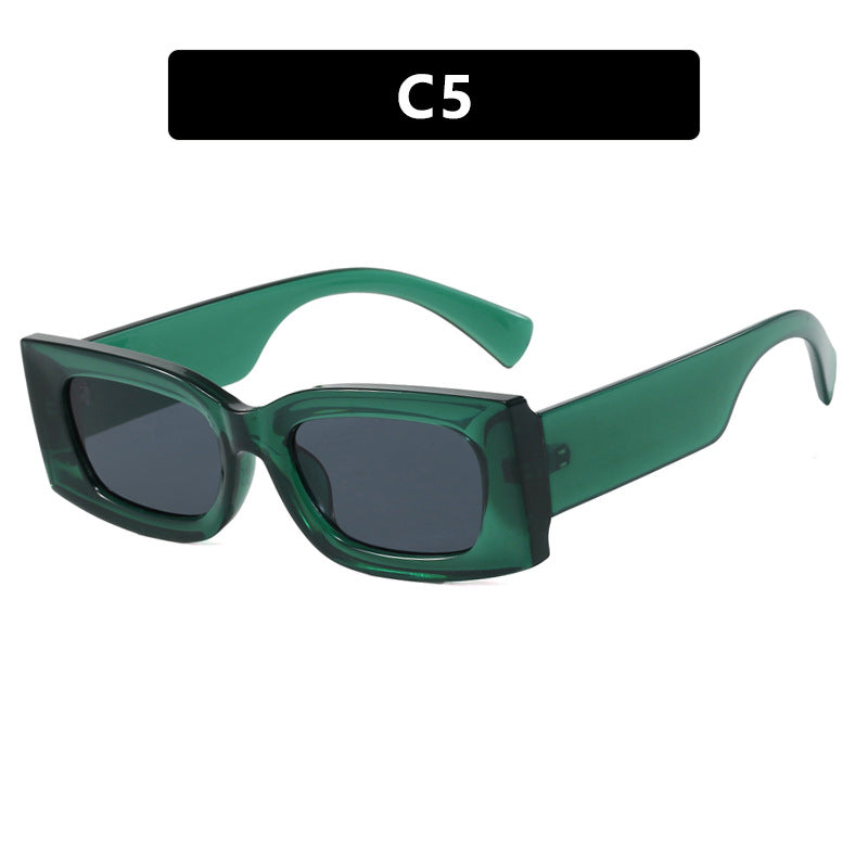 Women's fashionable square sunglasses with transparent frame and protective UV filter Kalsten