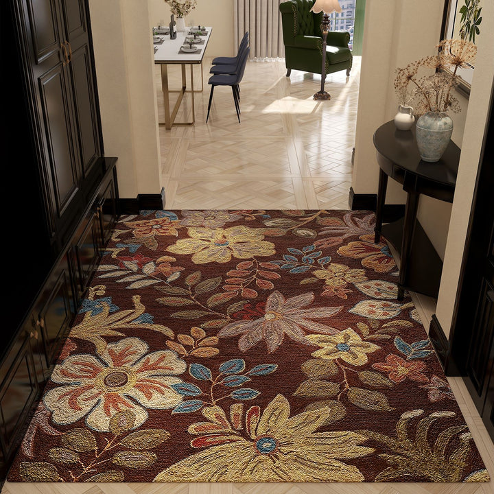 Luxurious Floral Pattern Area Rug Kalsten