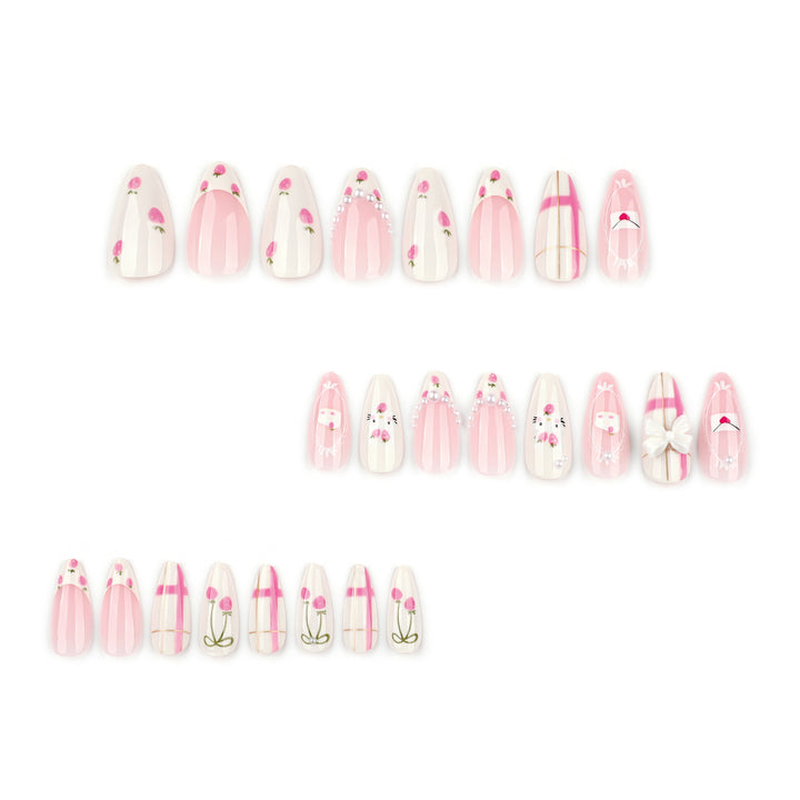 Artistic Decorative Press-On Nail Set Kalsten