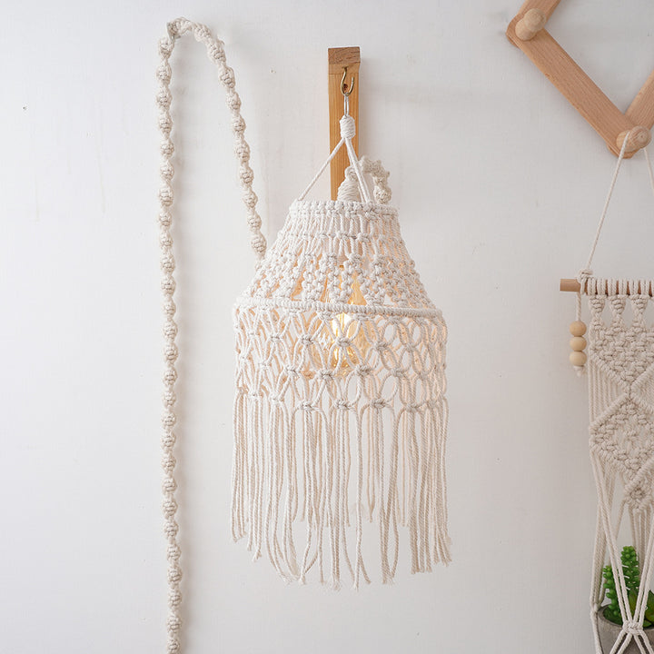 Macramé Bohemian Hanging Pendant Light Shade Kalsten