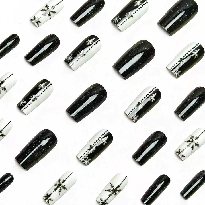 Elegant Winter Snowflake Nail Art Kalsten