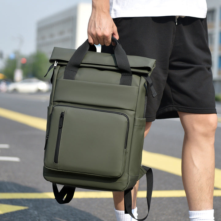 Multi-Pocket Waterproof Roll-Top Backpack Kalsten