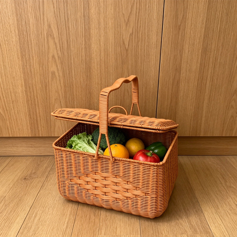 Elegant Woven Picnic Basket Kalsten