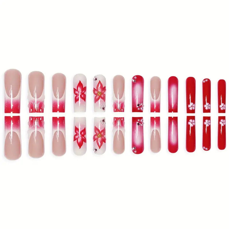 Artistic Gel Floral Nail Art Kalsten