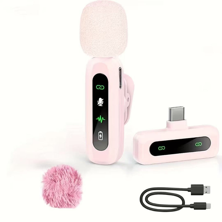 Wireless Lavalier Microphone with High-Sensitivity Audio Recording Kalsten