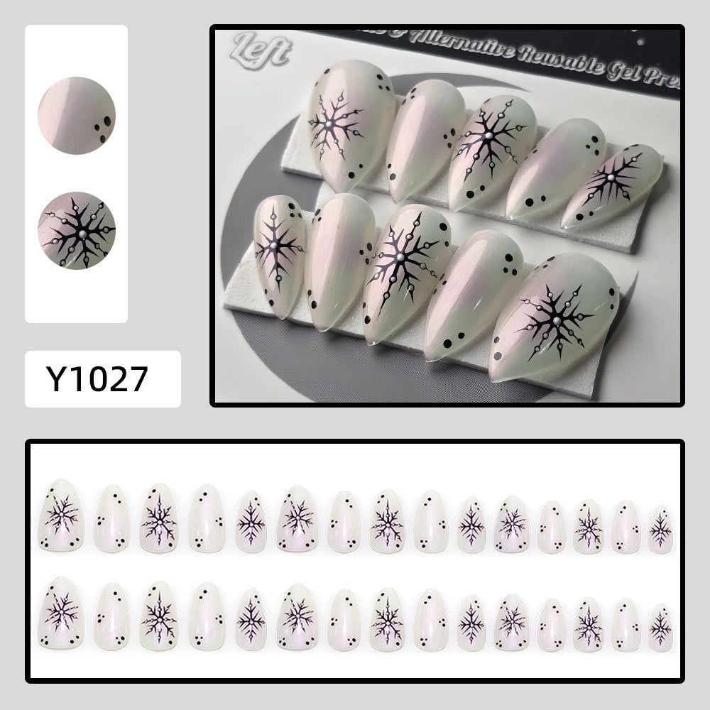 Creative Art Nails with Elegant Snowflake Design Kalsten