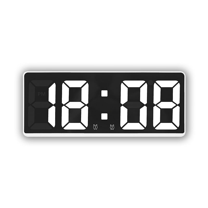 Digital LED alarm clock with large, light blue display and snooze function Kalsten