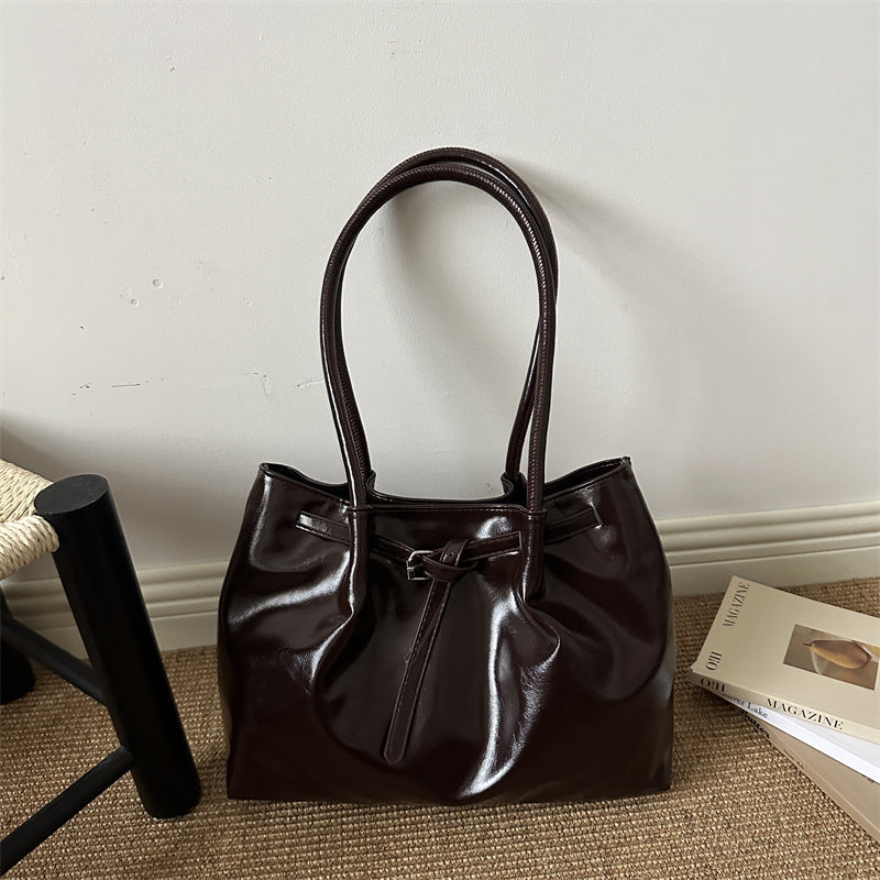 Elegant Glossy Handheld Tote Bag