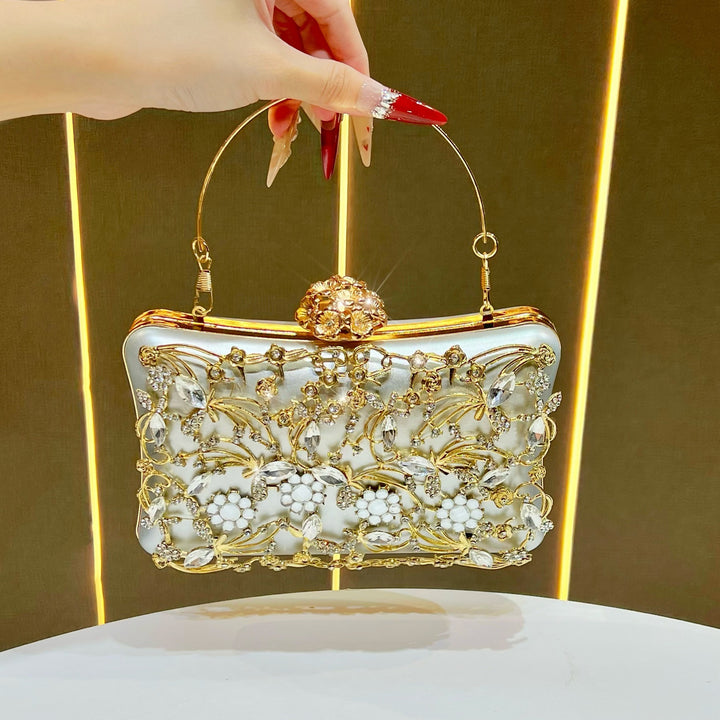 Luxurious Floral Embellished Evening Clutch