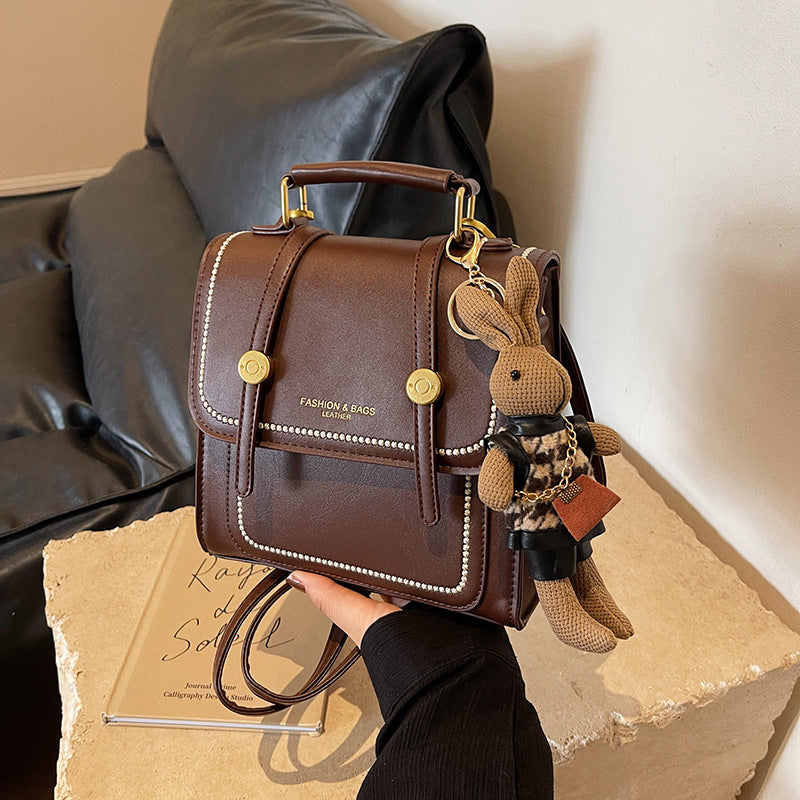 Vintage-Inspired Structured Crossbody Bag Kalsten