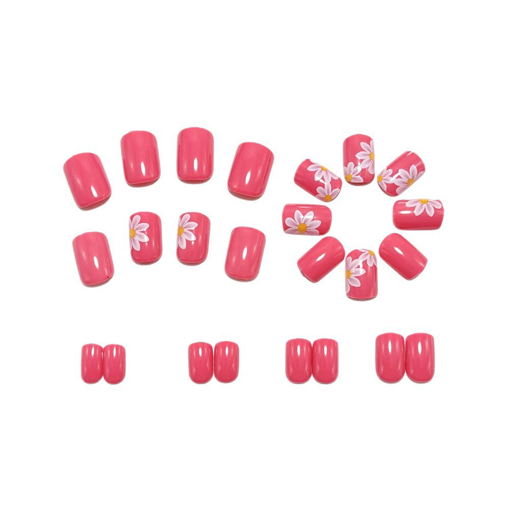 Fake nails with floral design and high-gloss finish Kalsten