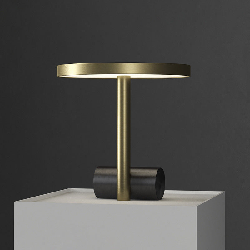 Modern Minimalist Side Table with Cylindrical Base