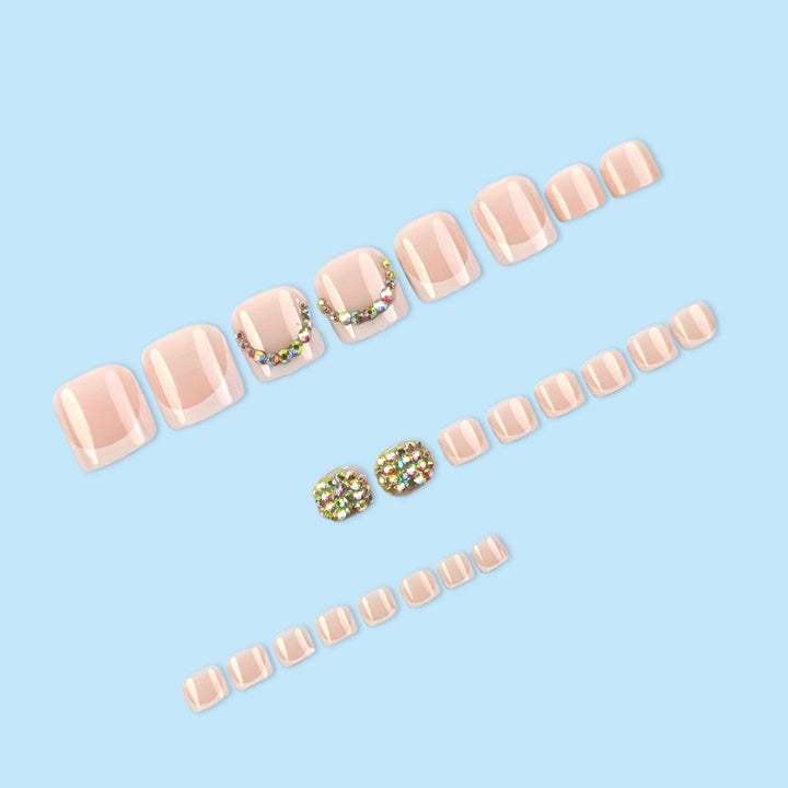 Premium Decorative Rhinestone Press-On Toenails Kalsten