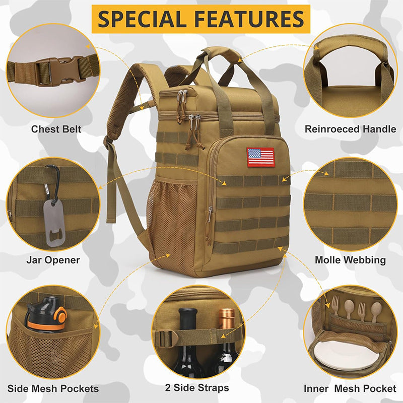 Insulated cooler backpack with multiple compartments Kalsten