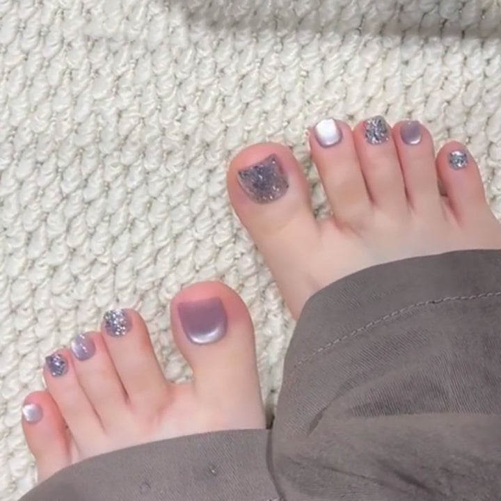 Decorative Glitter Gel Pedicure