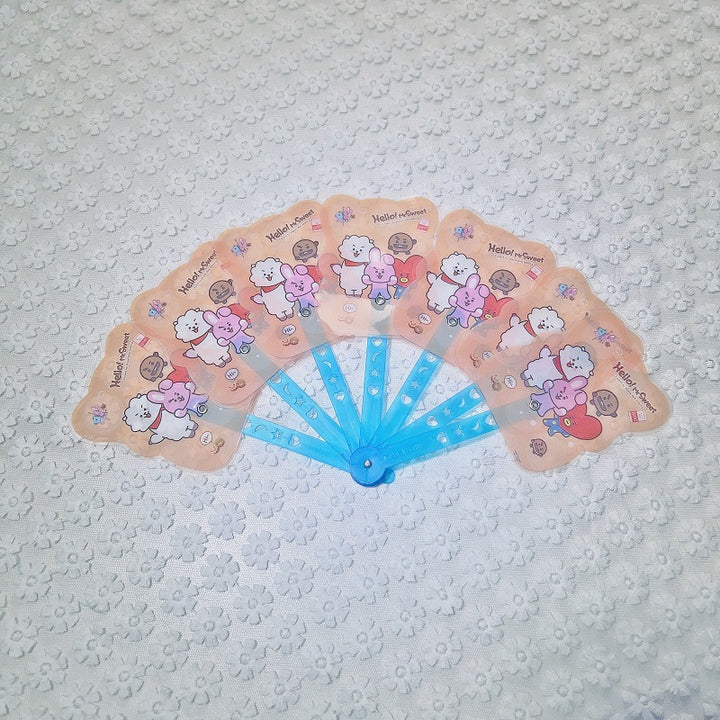 Ladies fan with colorful animal motifs Kalsten