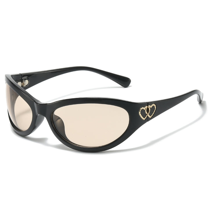 Fashion Cat-Eye Sunglasses with Heart Detail Kalsten