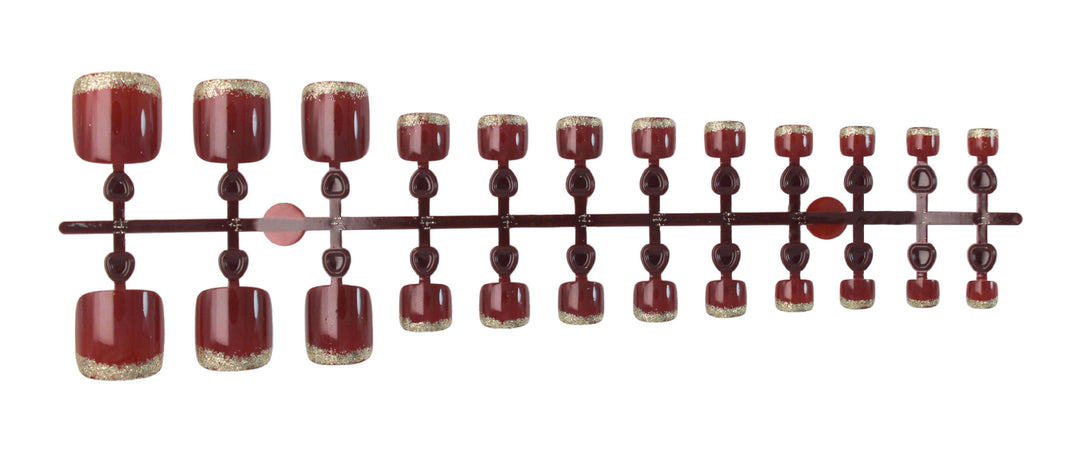 Artificial nail set with glamorous glitter accents Kalsten