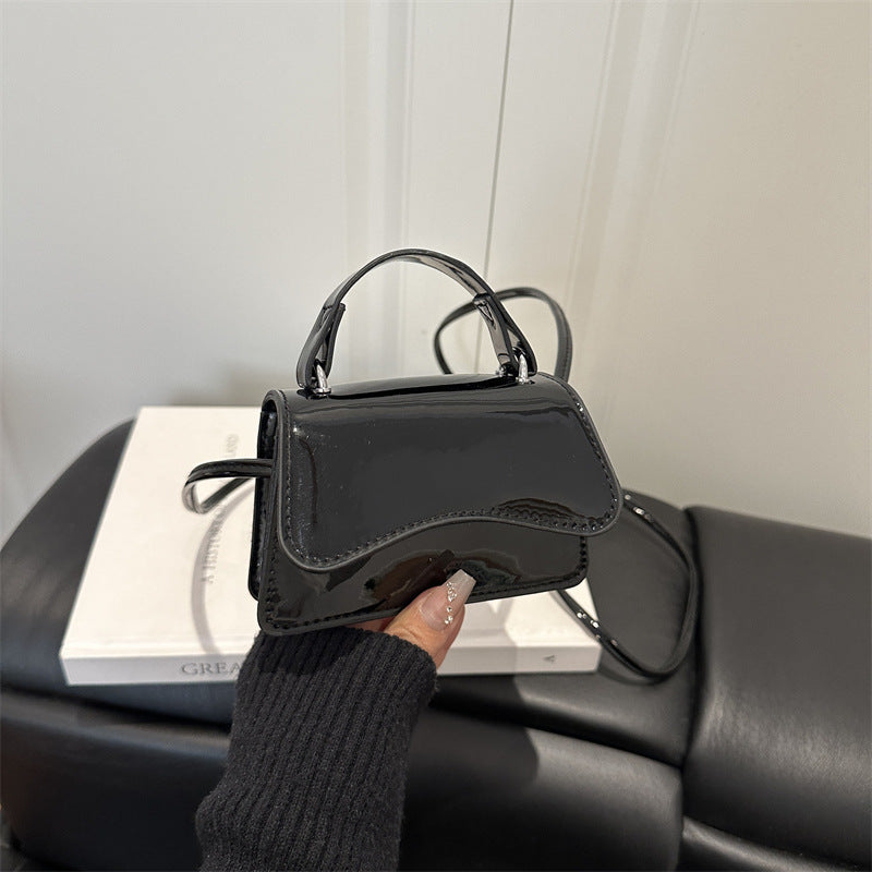 Miniature Crocodile-Textured Handbag