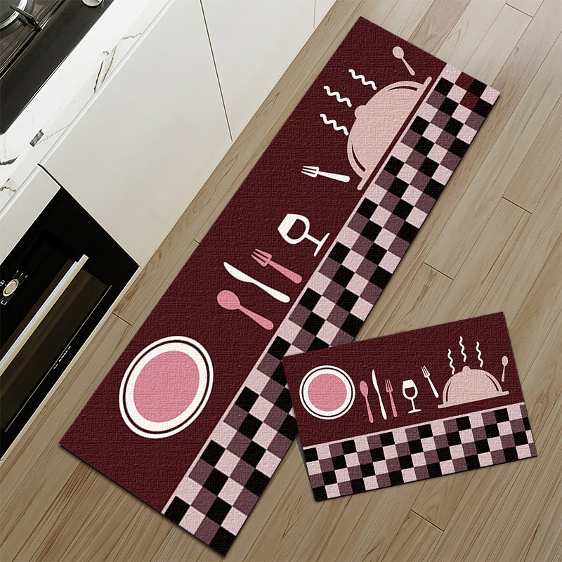 Whimsical Cartoon-Themed Kitchen Mat