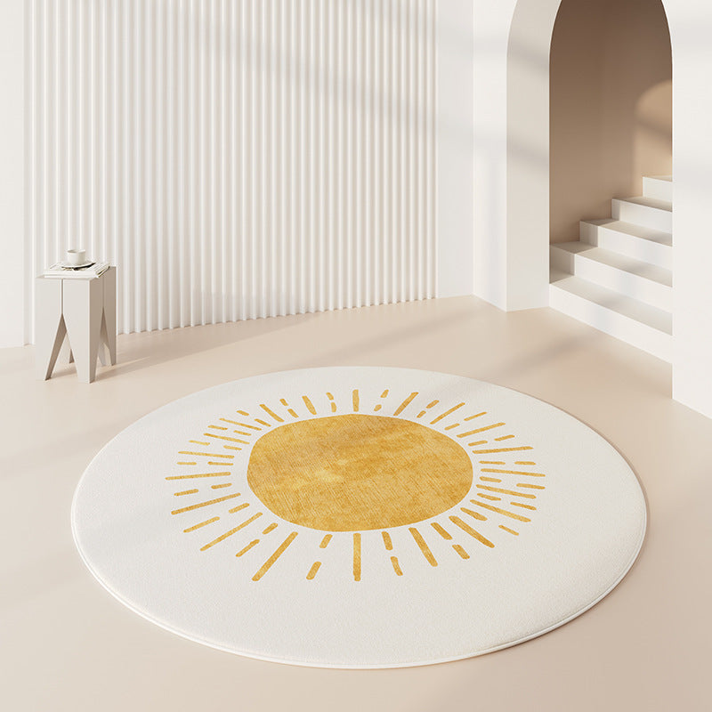 Round Graphic Area Rug Kalsten