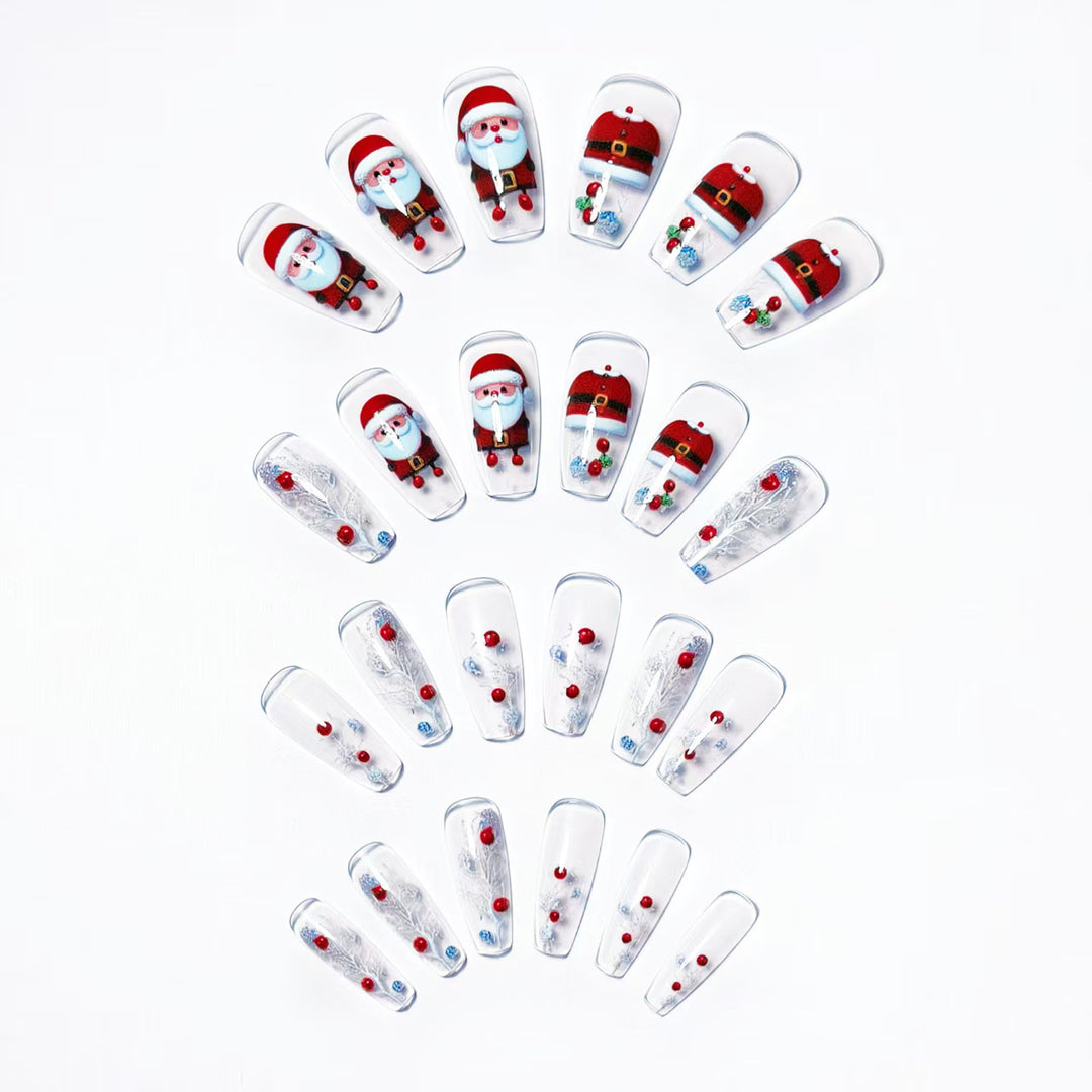 Christmas-Themed 3D Nail Art Kalsten