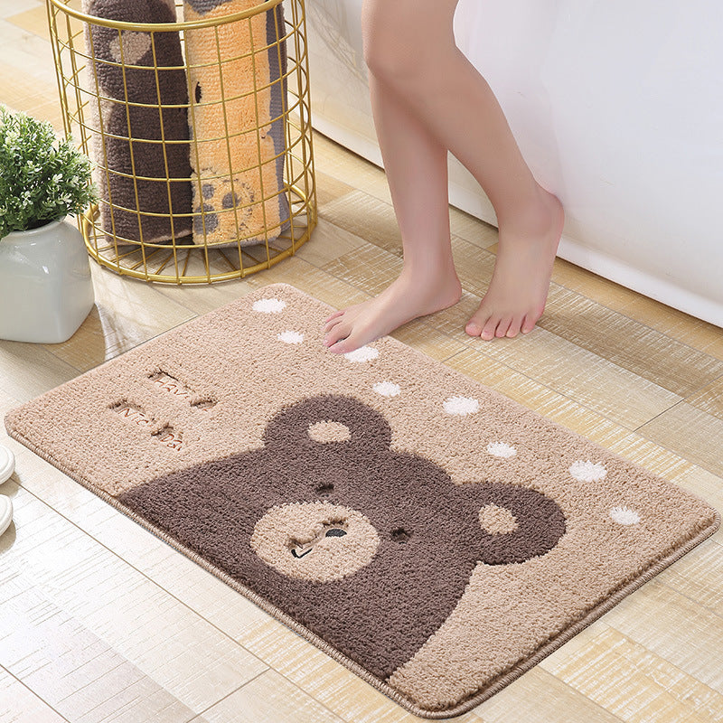 Cute Cat Pattern Bath Mat for Bathroom