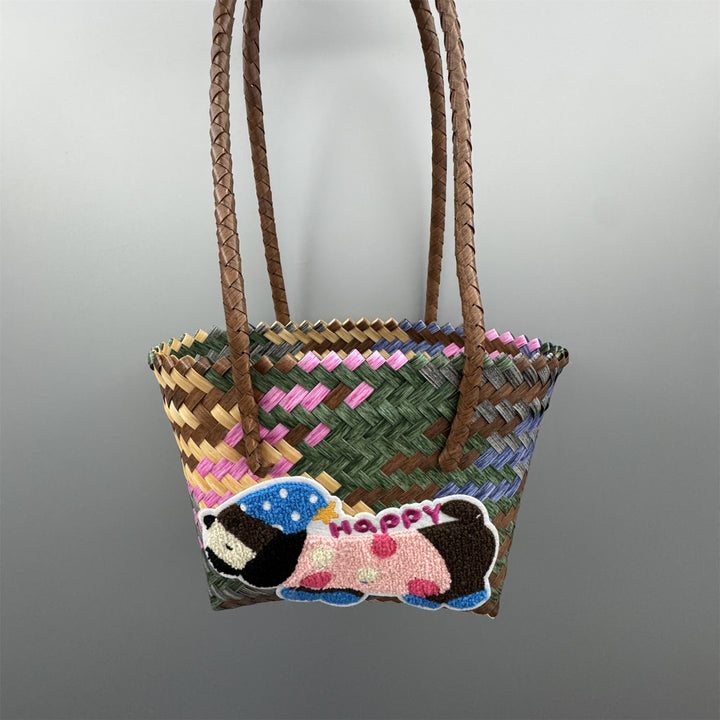 Playful and Handmade Basket Bag Kalsten
