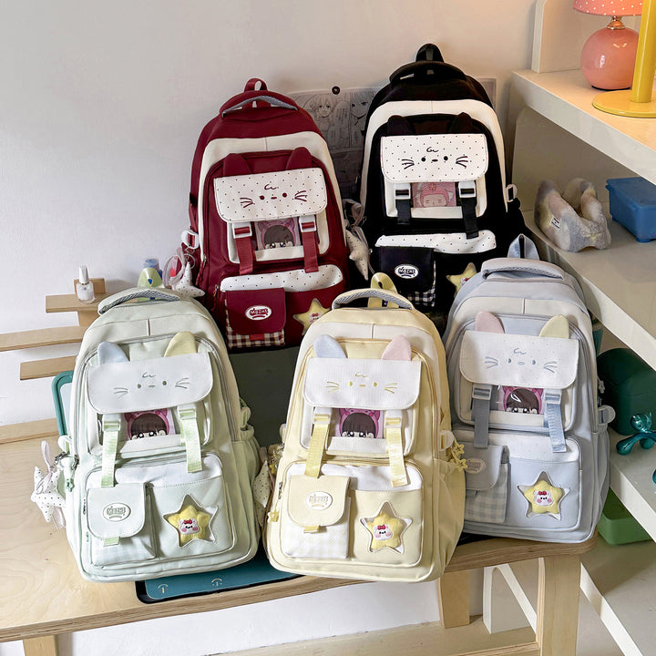 Cute Cat-Themed School Backpack Kalsten
