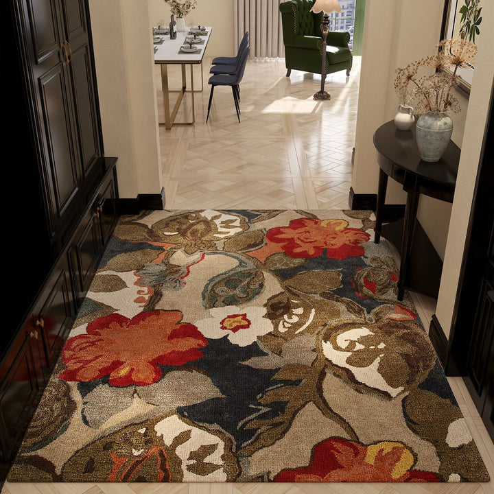 Luxurious Floral Pattern Area Rug Kalsten