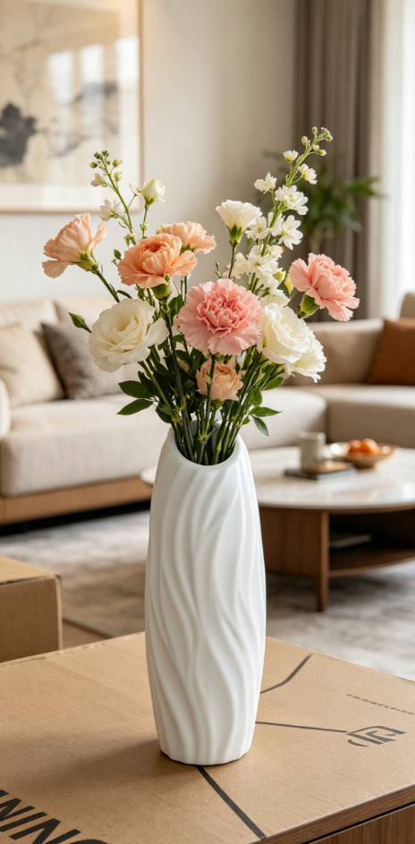 Elegant Textured Decorative Flower Vase Kalsten