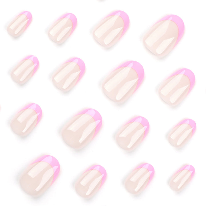 Artistic Nail Art with Gloss Finish and Elegant French Tip Kalsten